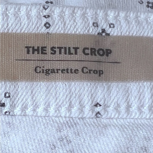 AG Adriano Goldschmied Stilt Cigarette Crop Jean Mosaic Print Optic White  Sz 27 - Picture 16 of 16